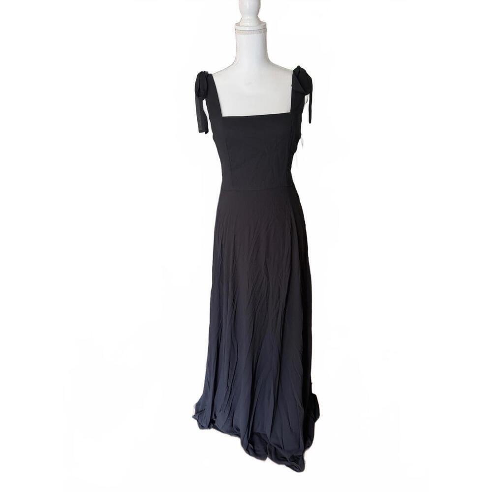 New Lulus Black Formal Dress with Tie Shoulder Straps, Size Small